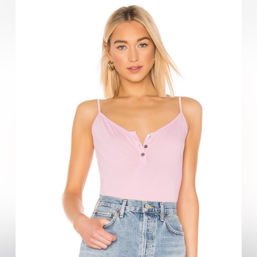 Philanthropy Pink Tank Top With Pearl Buttons